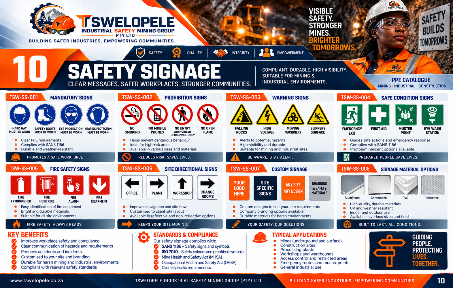 Safety Signage catalogue page